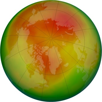 Arctic ozone map for 1984-04